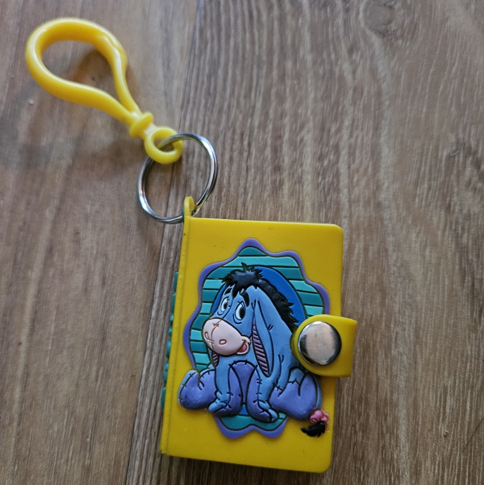 Vintage Eeyore Mini Diary Keychain